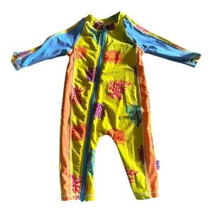 Vibrant Coral SwimZip Rashguard